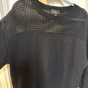 By Giuliana Black Knit Sweater w/ 3/4 Bell Sleeves-Size Large